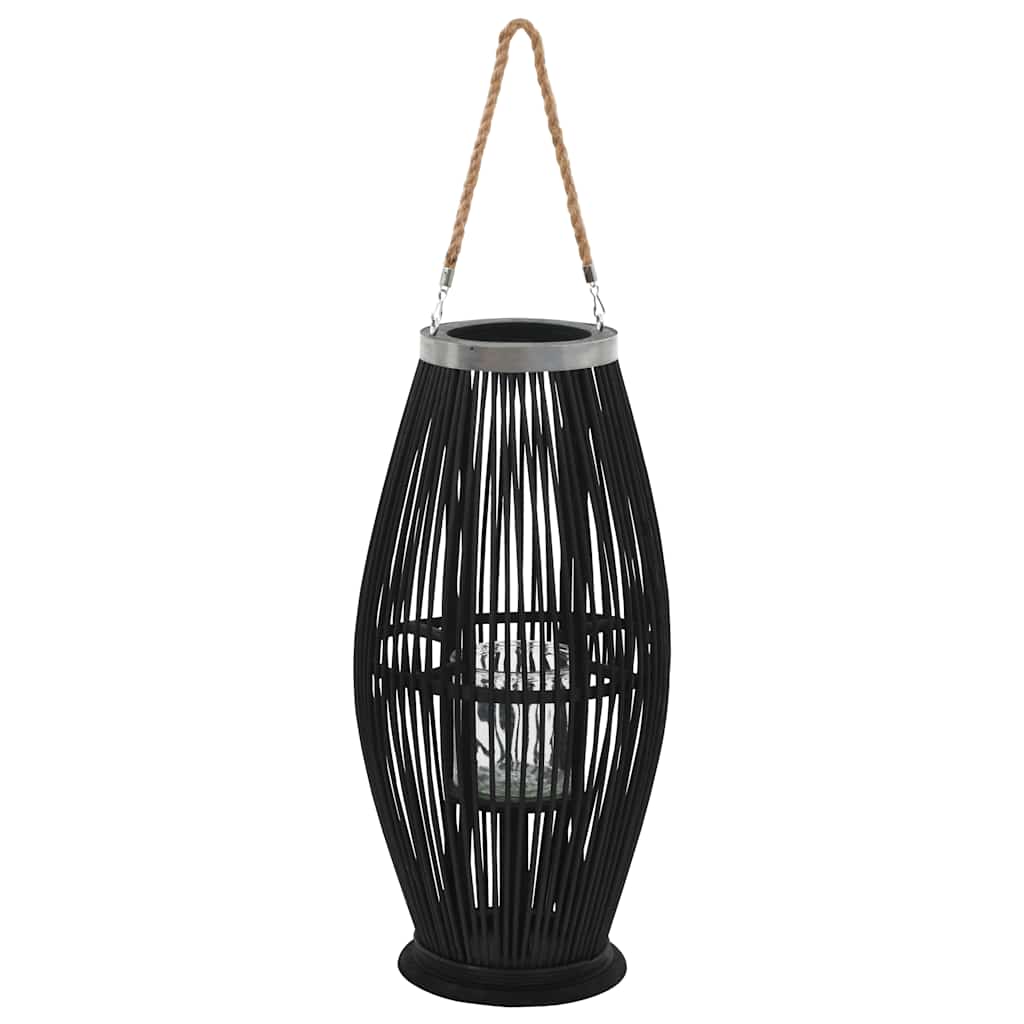 Suporte para vela suspenso 60 cm bambu preto