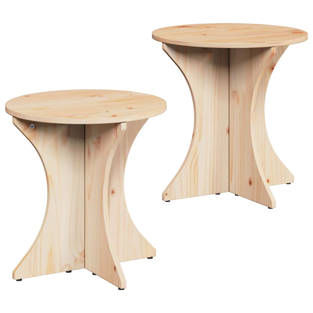 Mesa de centro 2 unid. natural 46 x 46 x 47 cm