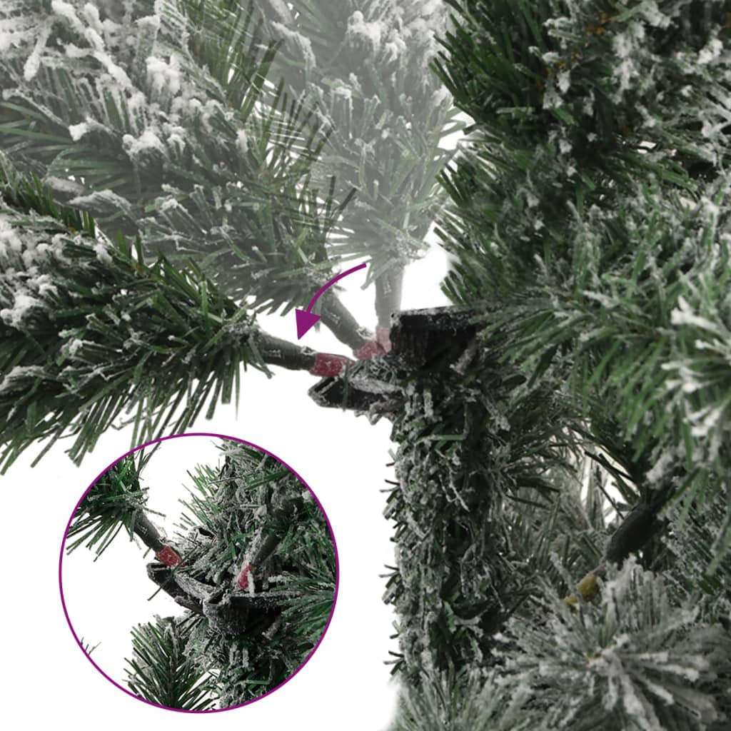Árvore de natal artificial articulada c/ flocos de neve 210 cm