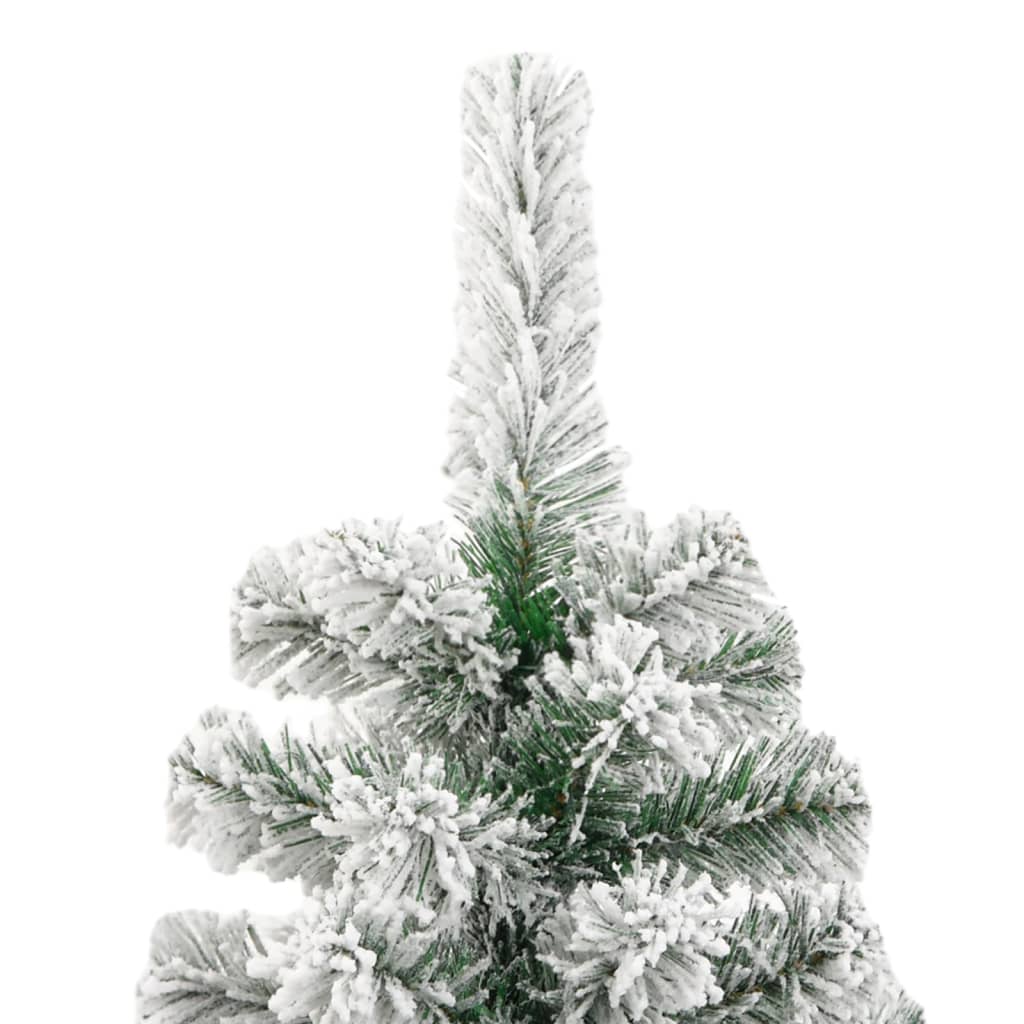 Árvore de natal artificial articulada c/ flocos de neve 210 cm