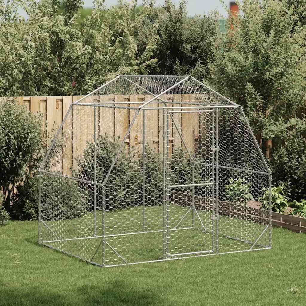 Corrida de galinhas 2,5x2x2,25 m aço galvanizado