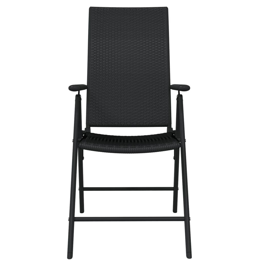 5 Pcs conjunto de jantar para jardim preto