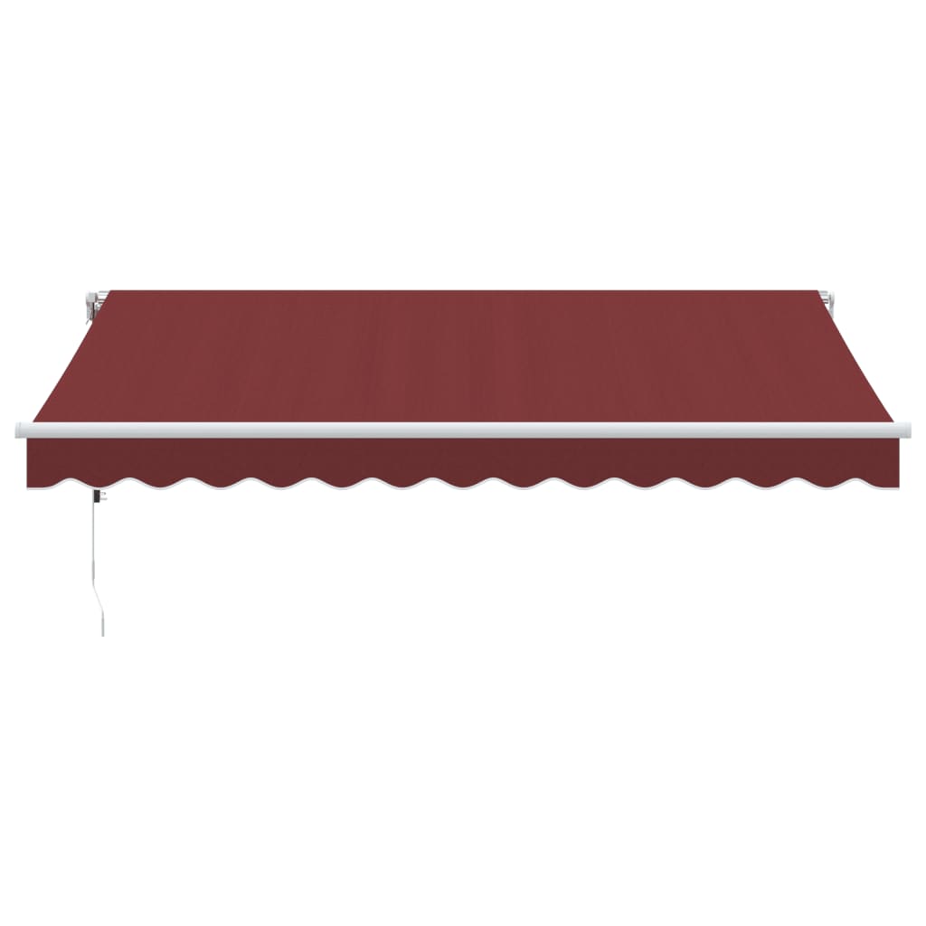 Toldo retrátil automático com luz LED 350x250 cm bordô