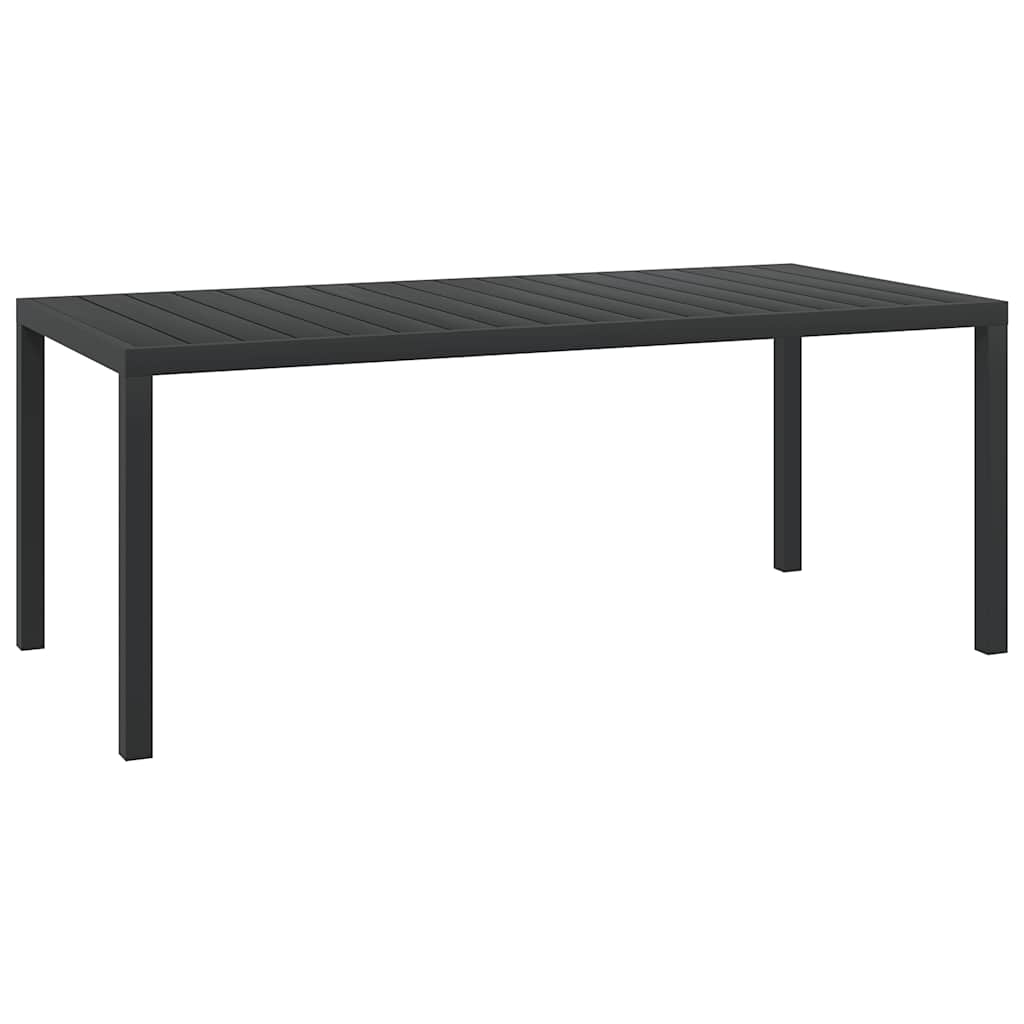 Mesa de jardim em alumínio e wpc 185x90x74 cm preto