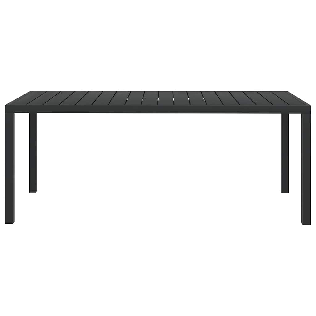 Mesa de jardim em alumínio e wpc 185x90x74 cm preto