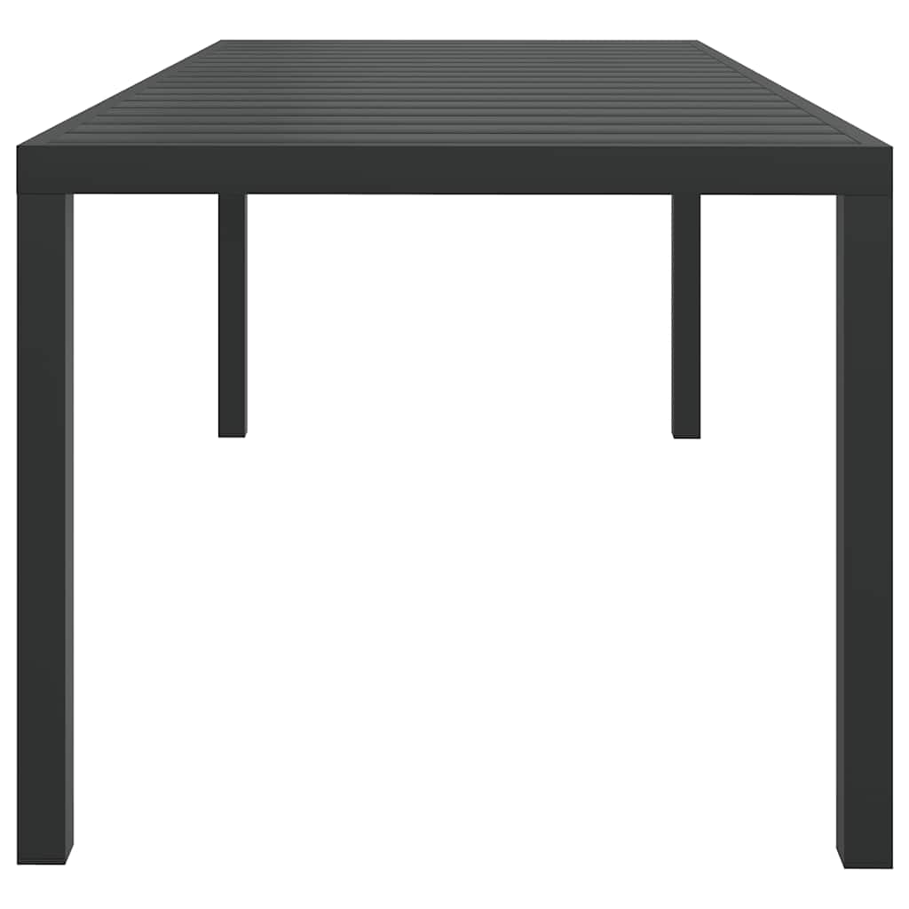 Mesa de jardim em alumínio e wpc 185x90x74 cm preto