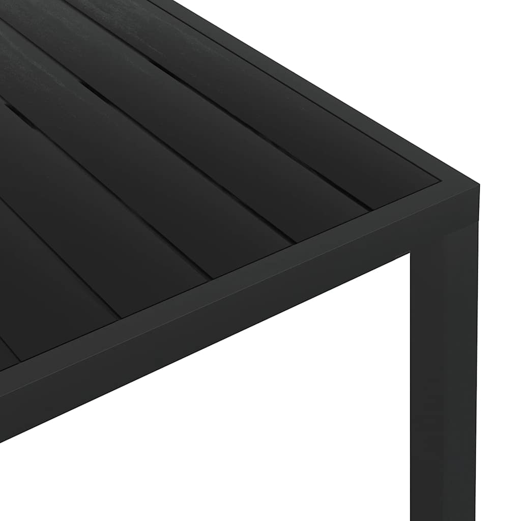 Mesa de jardim em alumínio e wpc 185x90x74 cm preto