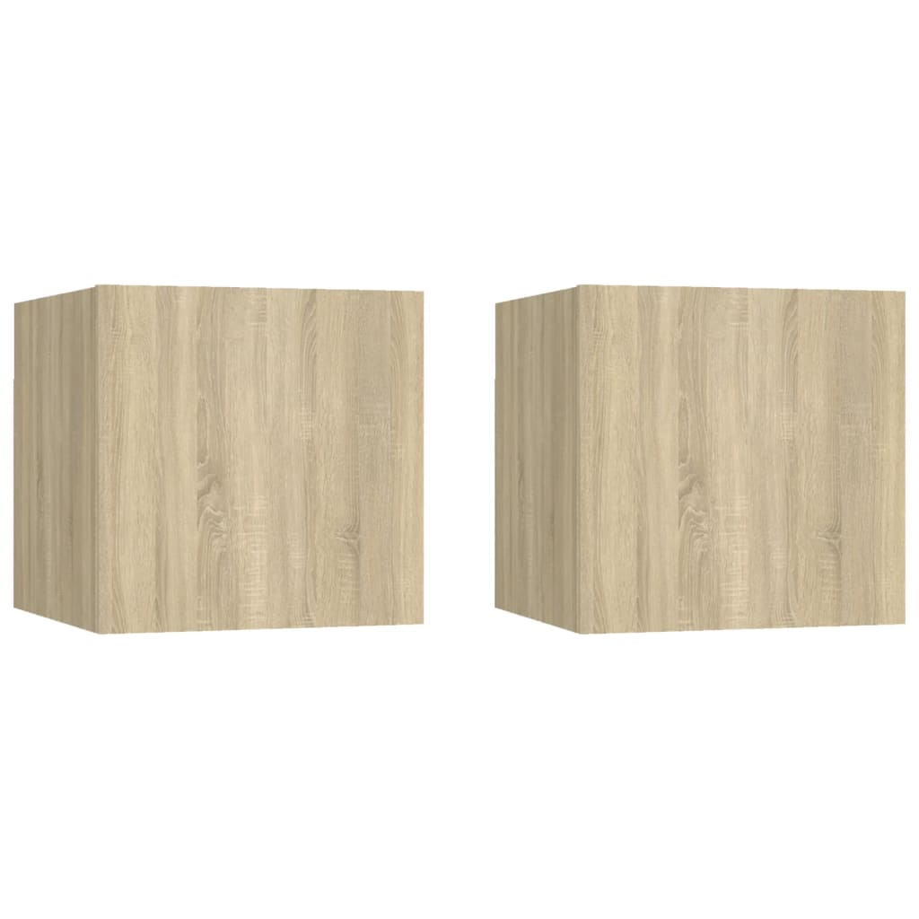 Mesas de cabeceira 2 pcs derivados de madeira carvalho sonoma