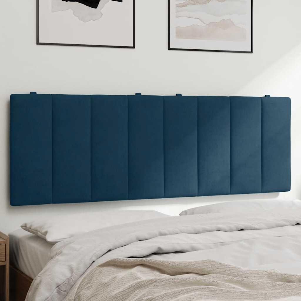 Almofadão de cabeceira hanko 140 cm veludo azul