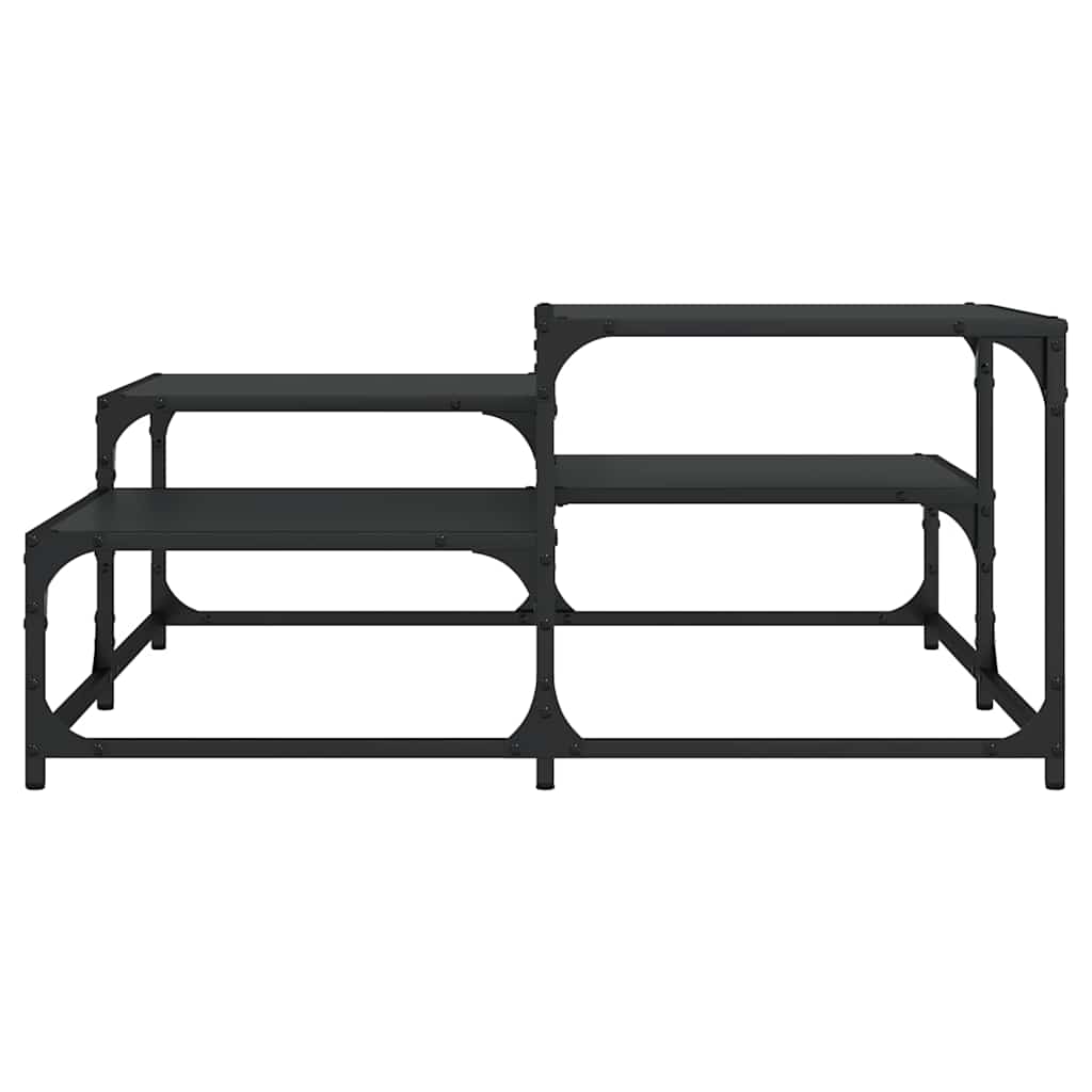 Mesa de centro 87,5x87,5x40 cm derivados de madeira preto