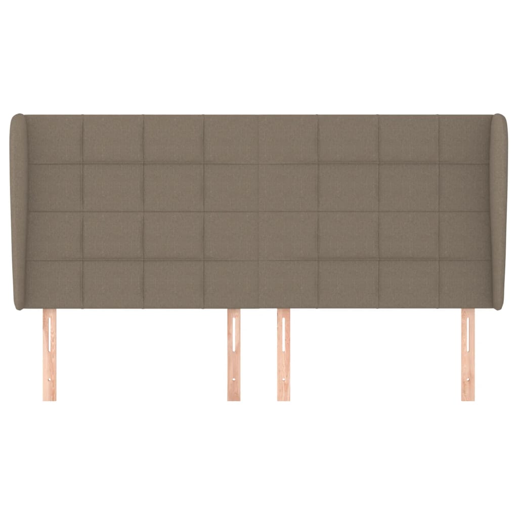 Cabeceira cama abas tecido 163x23x118/128 cm cinza-acastanhado