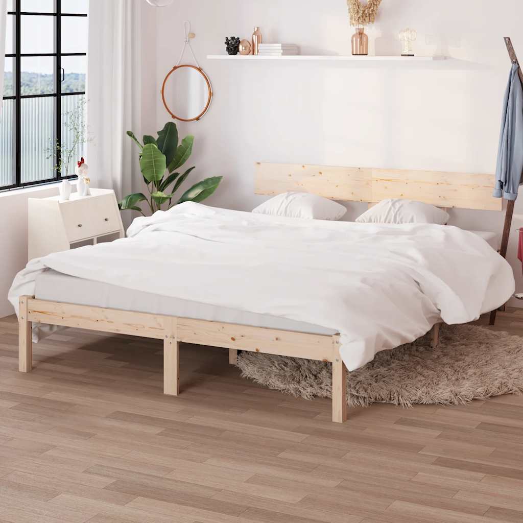 Estrutura de cama sem colchão 120x200 cm madeira maciça