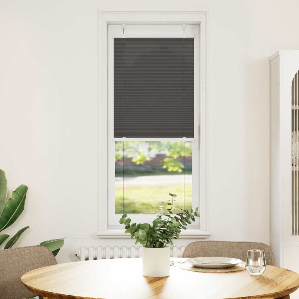 Preto plissada cega 45x150 cm largura tecido 44,4 cm poliéster