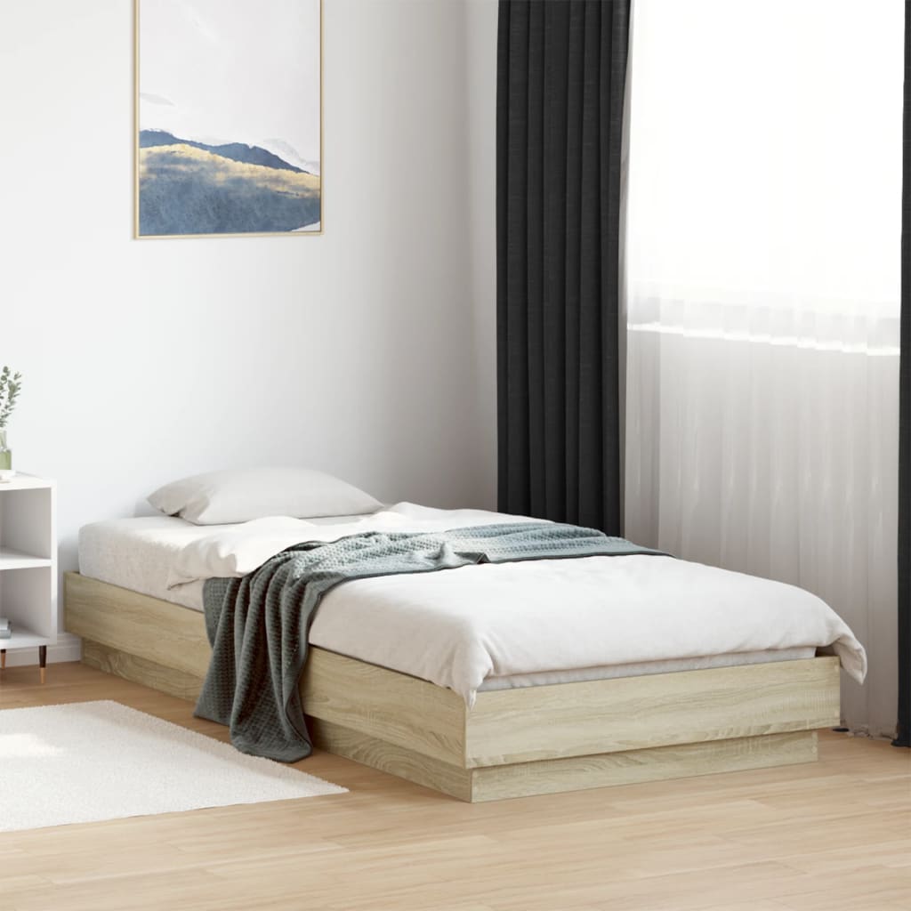 Estrutura cama s/ colchão derivados de madeira carvalho sonoma