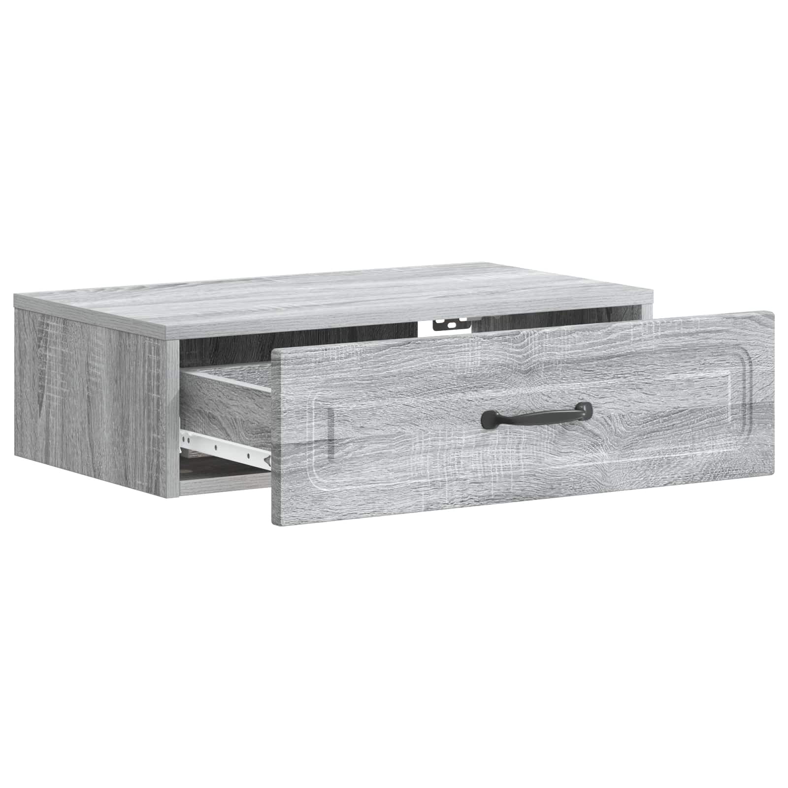 Mesa lateral de parede sonoma cinzento 59 x 34,5 x 17 cm