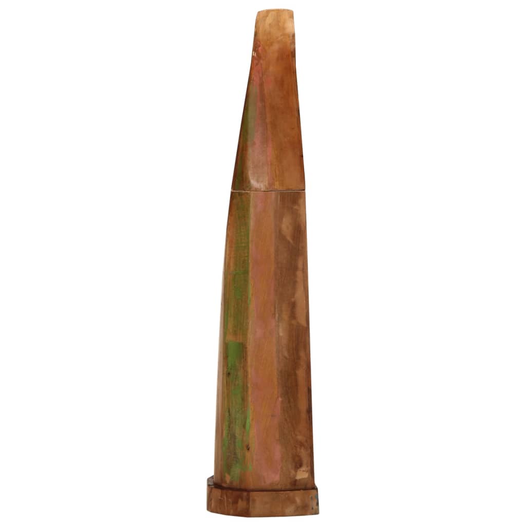 Armário em forma de barco 39x27x127cm madeira recuperada maciça