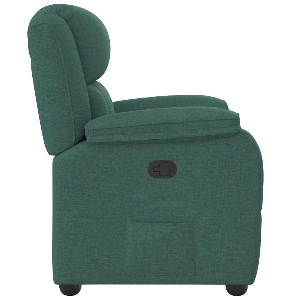 Poltrona reclinável tecido verde-escuro
