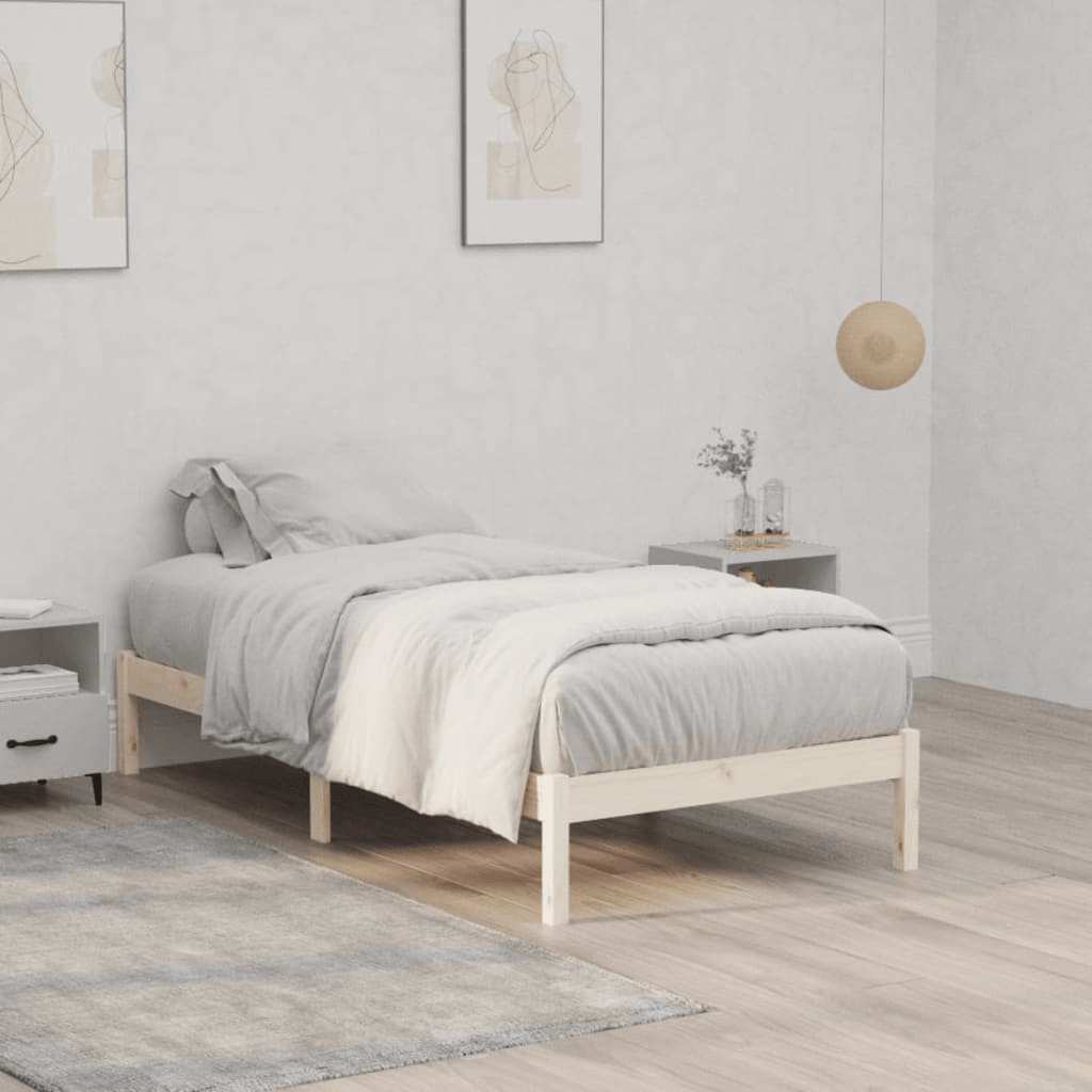 Cama sem colchão 100x190 cm twin madeira de pinho maciça