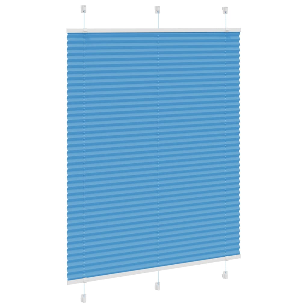 Azul plissada cega 110x100 cm largura tecido 109,4cm poliéster