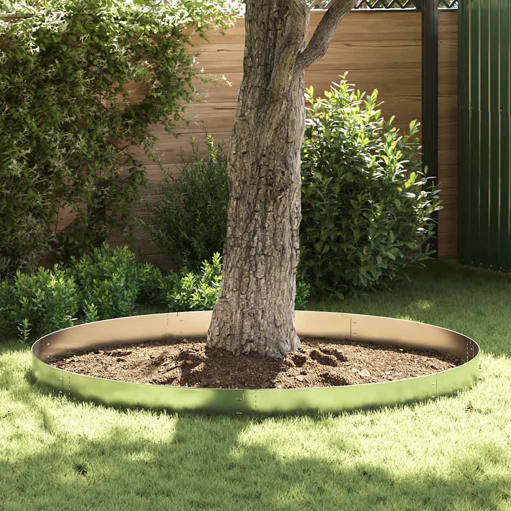 Conjunto 10 painéis vedação relvado 100 x 14 cm aço galvanizado