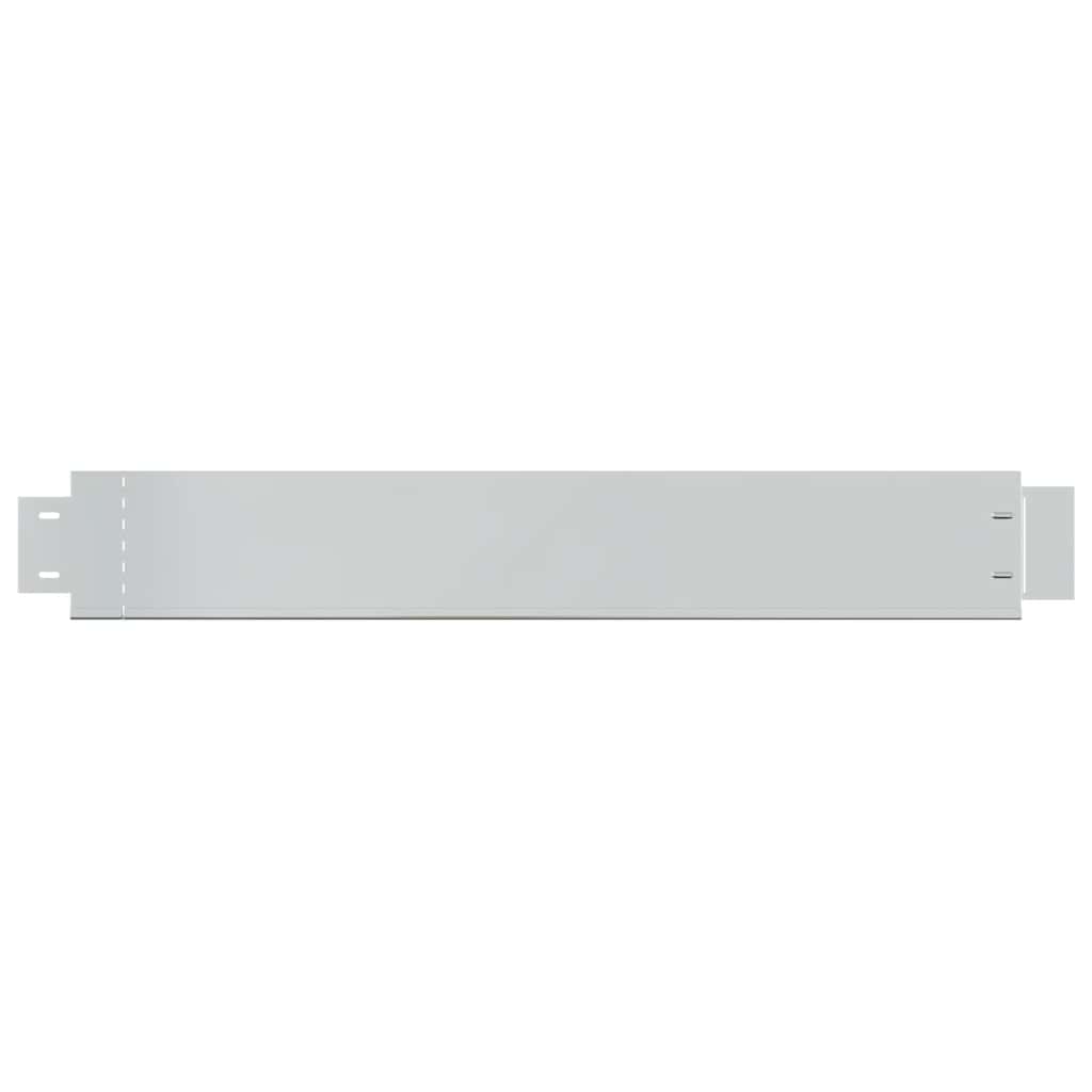 Conjunto 10 painéis vedação relvado 100 x 14 cm aço galvanizado