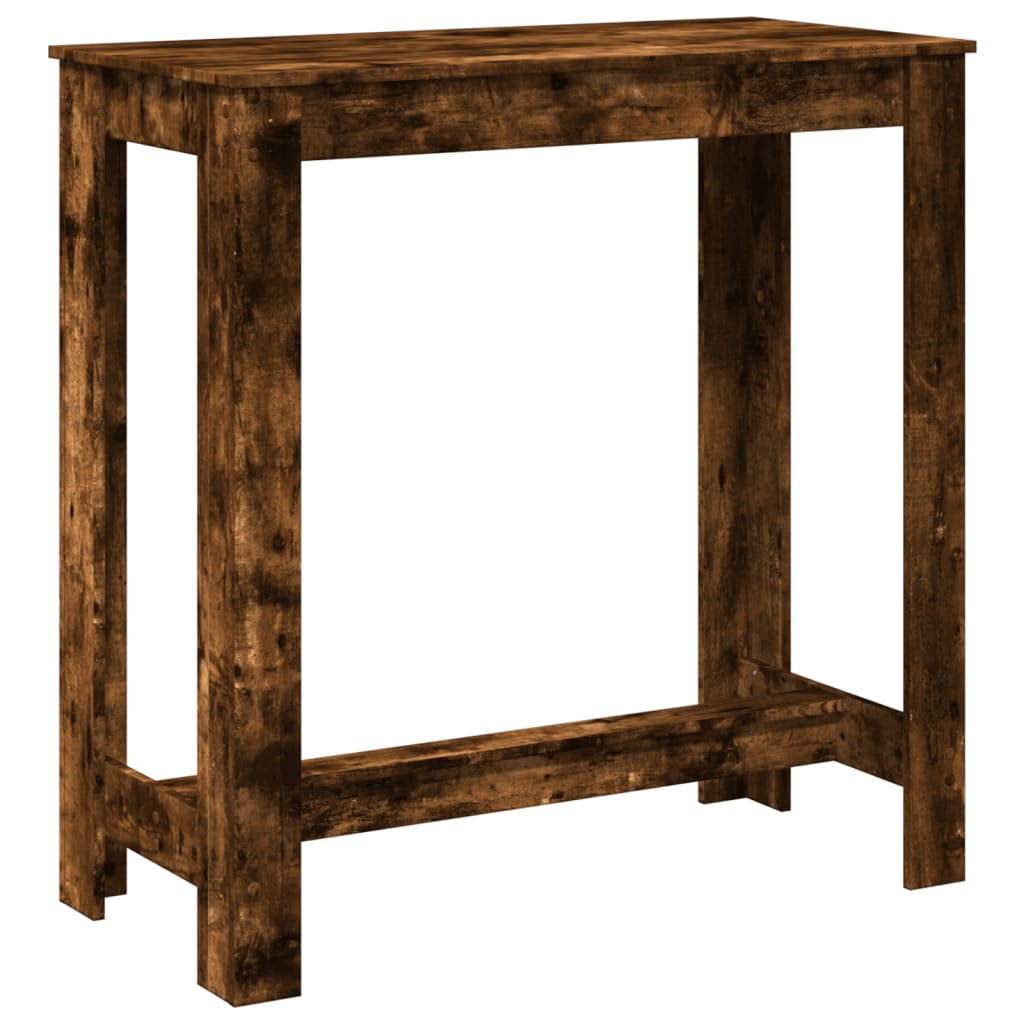 Mesa de bar 102x50x103,5cm derivados de madeira carvalho fumado