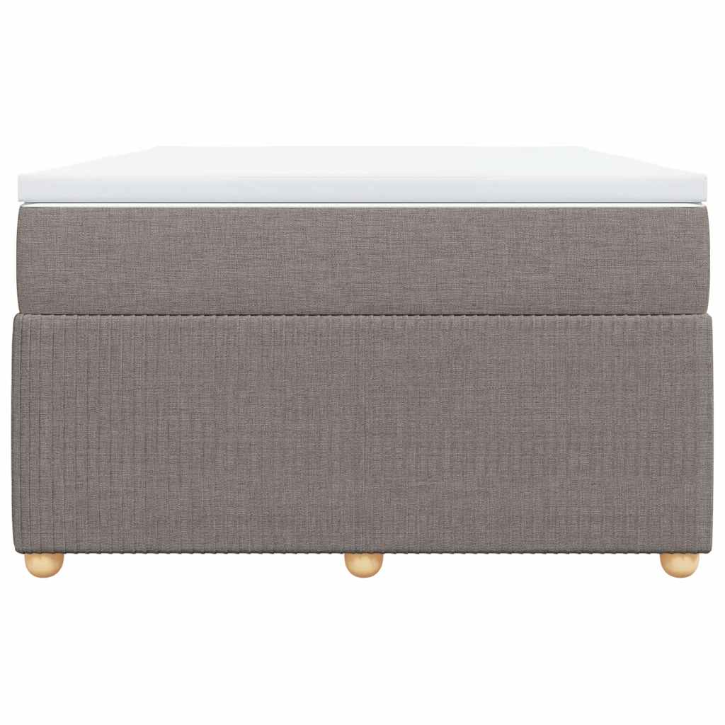 Cama boxspring c/ colchão 120x190cm tecido castanho-acinzentado