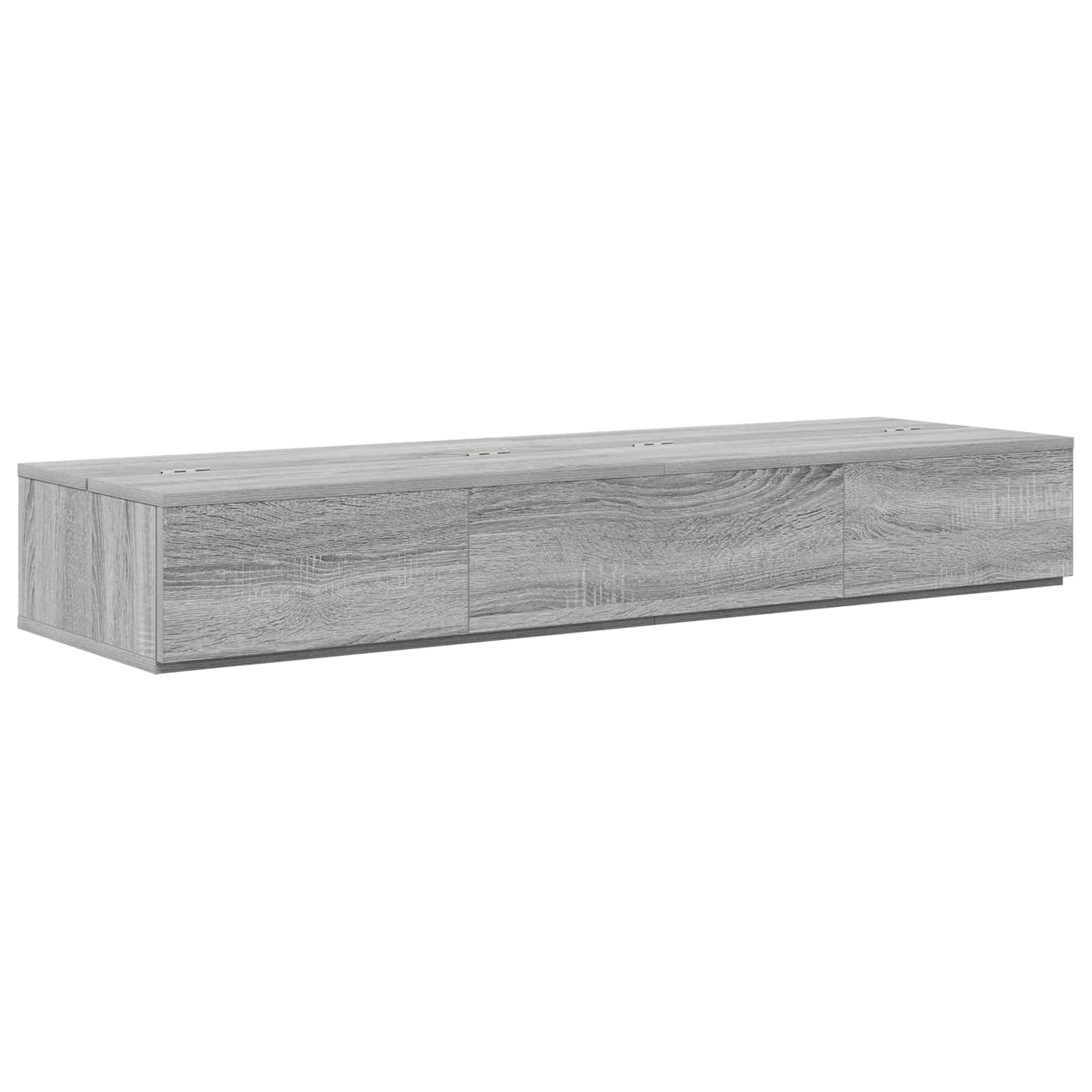 Mesa de estúdio sonoma cinzento 130 x 40 x 19,5 cm