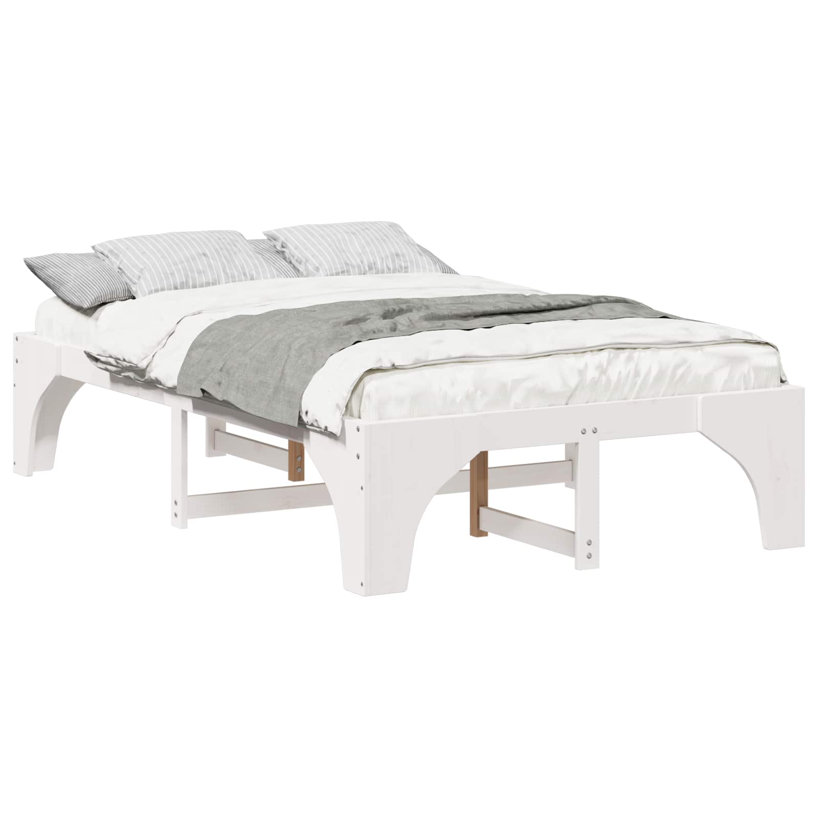 Estrutura da cama branco 140 x 190 cm
