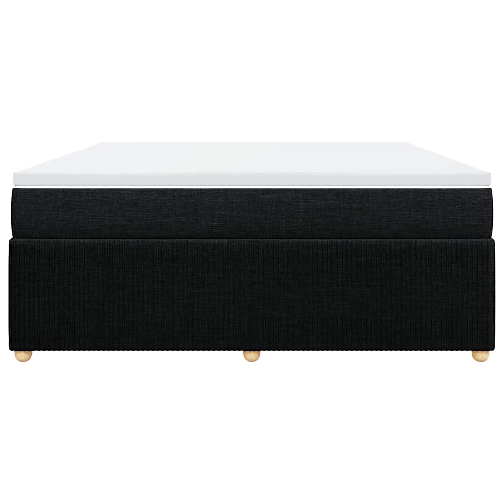 Cama com molas/colchão 180x200 cm tecido preto