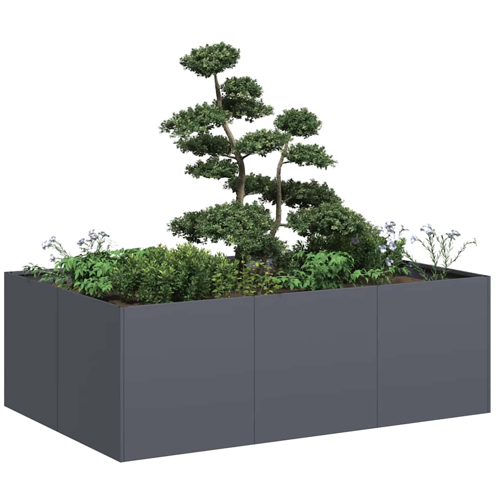 Vaso/floreira 120x80x40 cm aço antracite