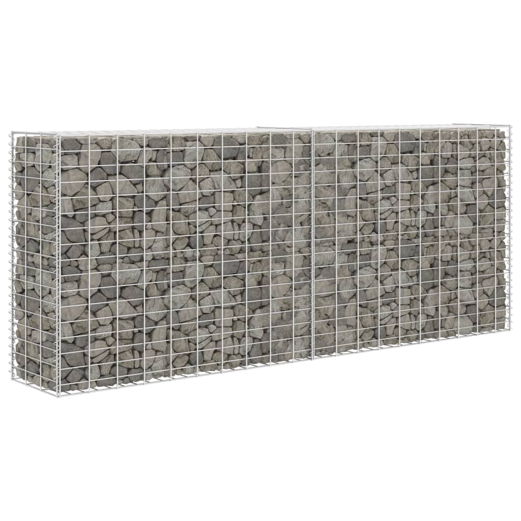 Parede/cesto gabião 85x30x200 cm aço galvanizado