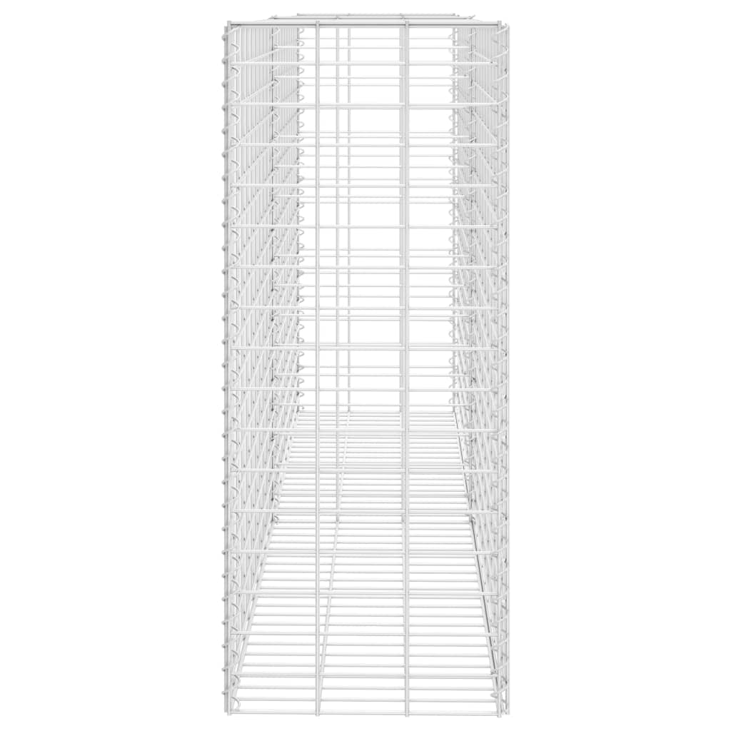 Parede/cesto gabião 85x30x200 cm aço galvanizado