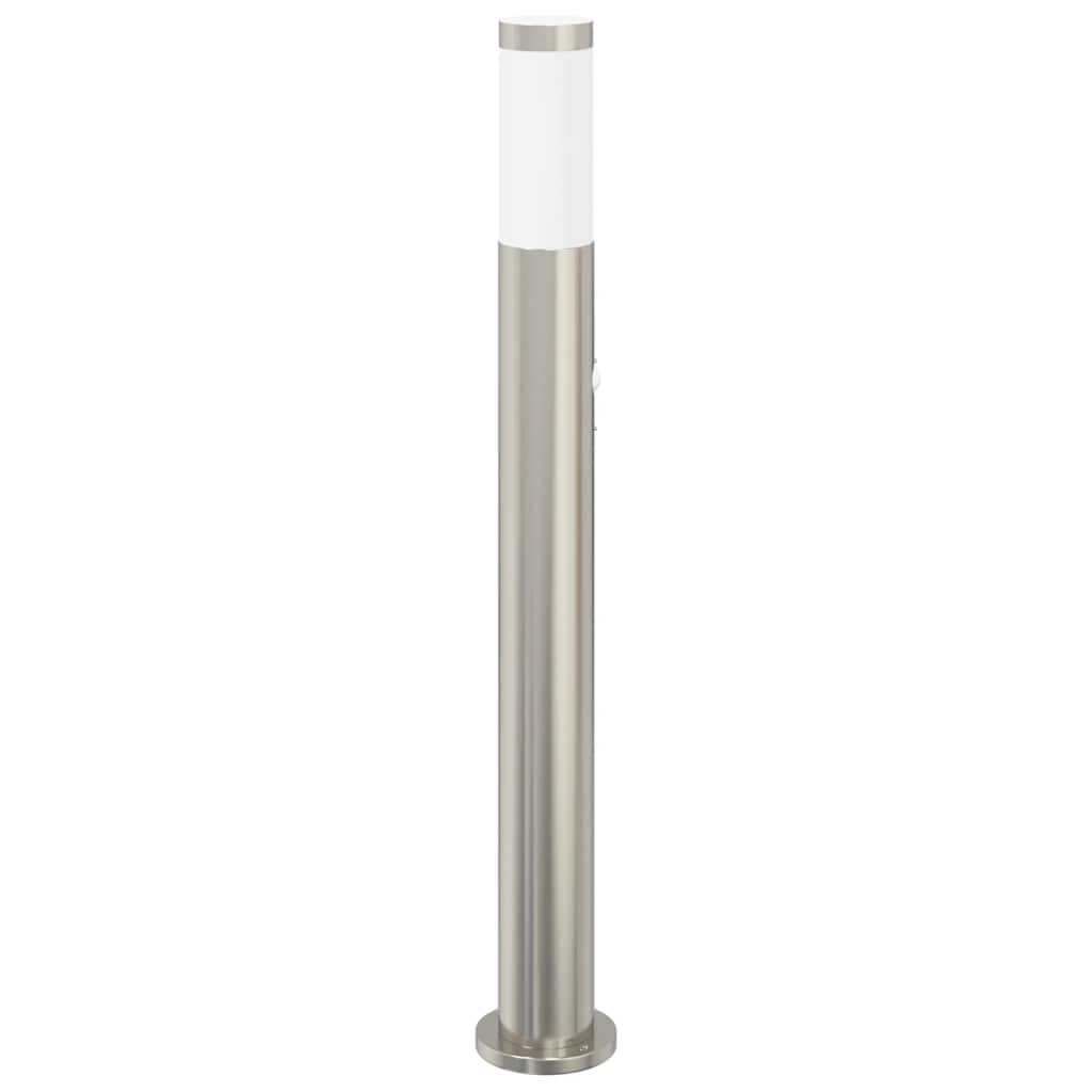 Luminária de poste com sensor, 80 cm, aço inoxidável, IP44