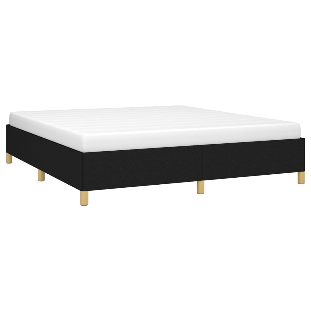 Estrutura de cama sem colchão 180x200 cm tecido preto