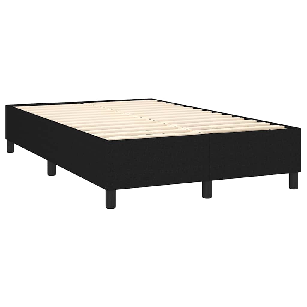 Cama com molas/colchão 140x190 cm tecido preto