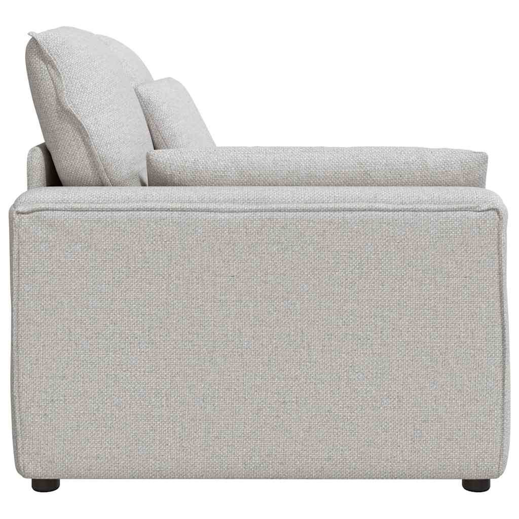 Módulo de extremidade de apoio de braço para sofá modular com almofadas, cinza nuvem, 100 cm