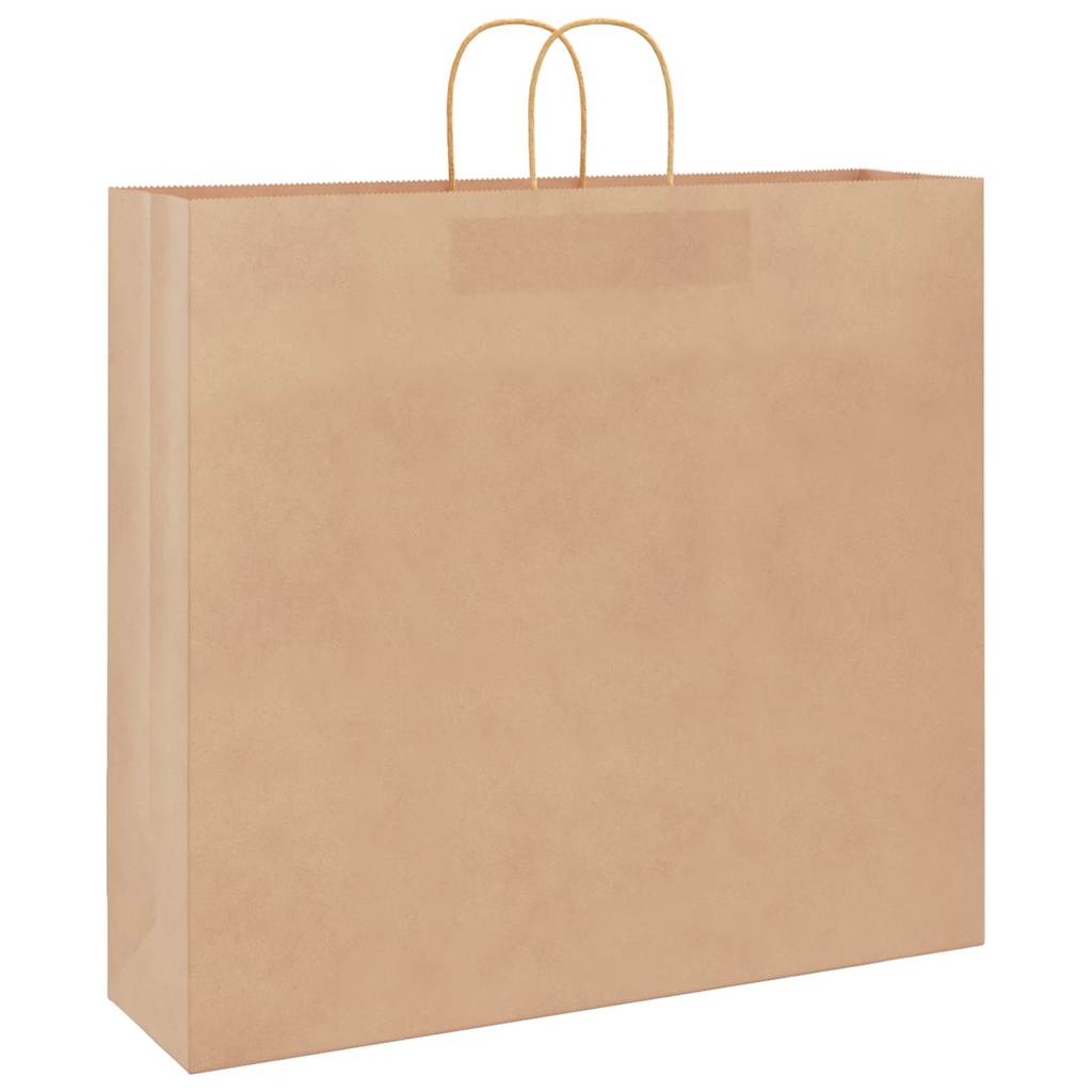 Sacos de papel 250 unid com alças castanho 54x15x49 cm