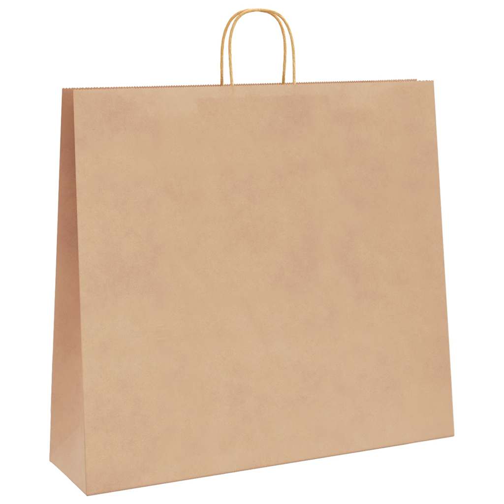 Sacos de papel 250 unid com alças castanho 54x15x49 cm