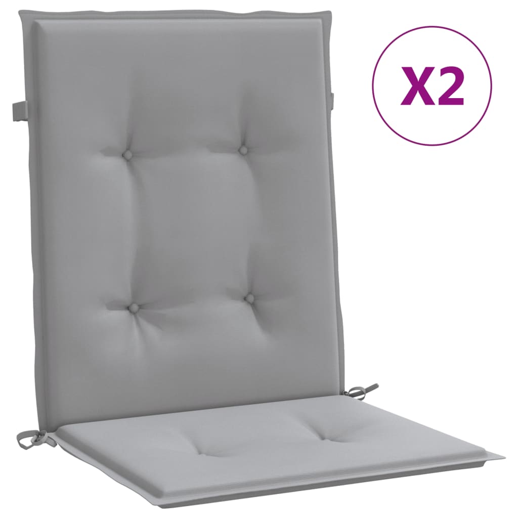 Almofadões lombares p/ cadeiras de jardim 2pcs oxford cinza