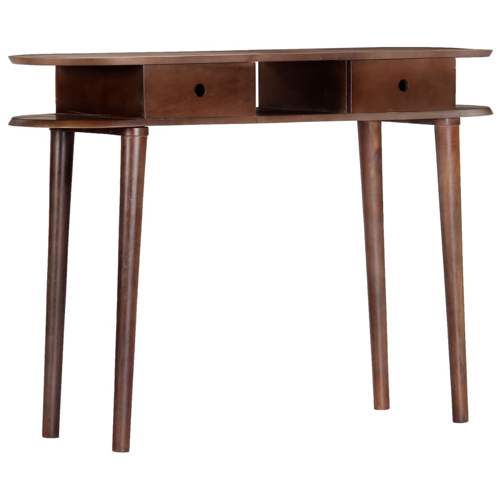 Mesa de consola 110x35x76 cm em madeira maciça de acácia