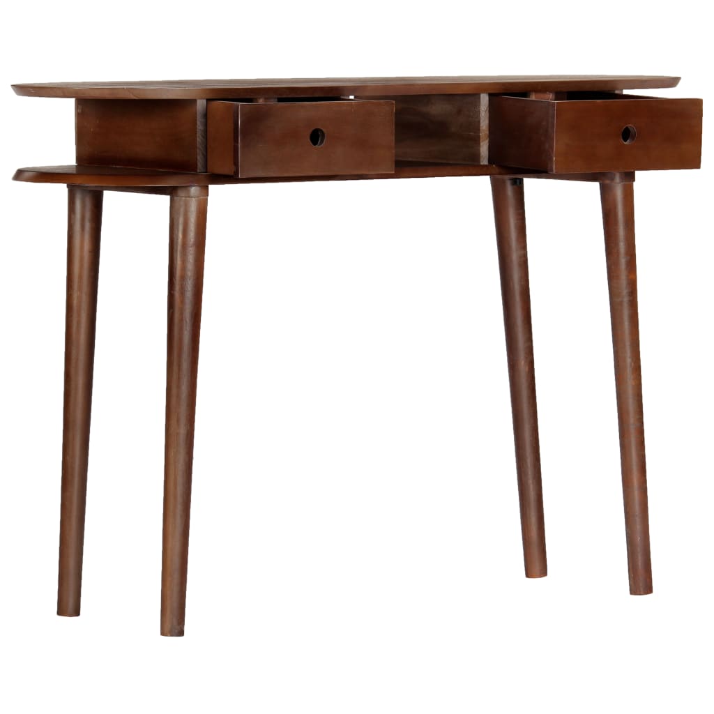 Mesa de consola 110x35x76 cm em madeira maciça de acácia