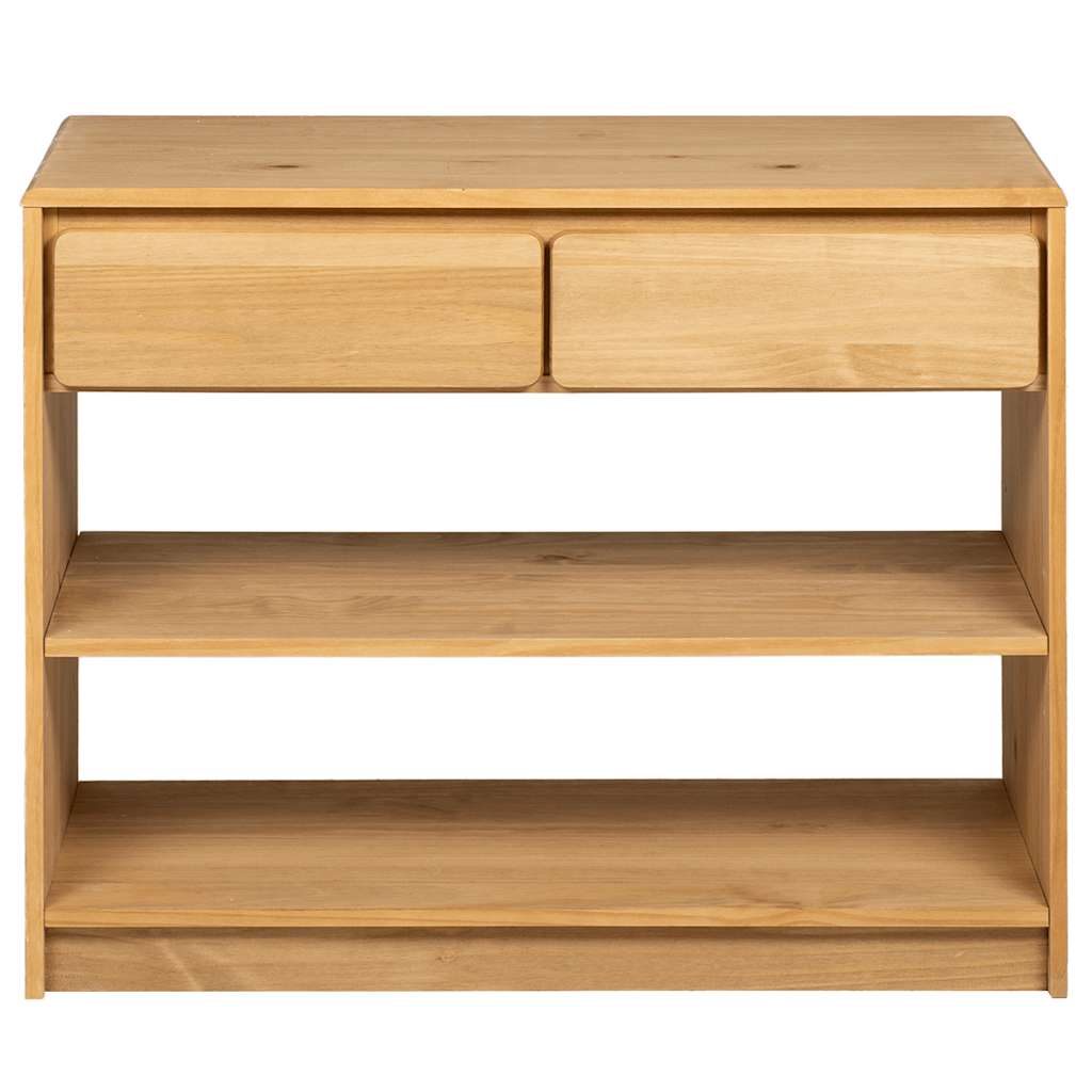 Mesa consola sauda 89,5x36,5x73 cm pinho maciço cor carvalho