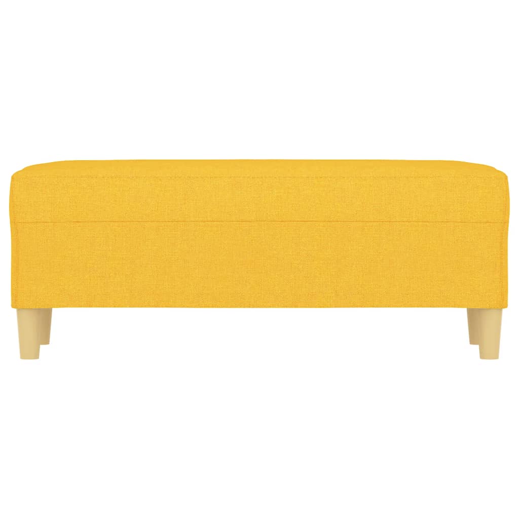 Banco 100x35x41 cm tecido amarelo-claro