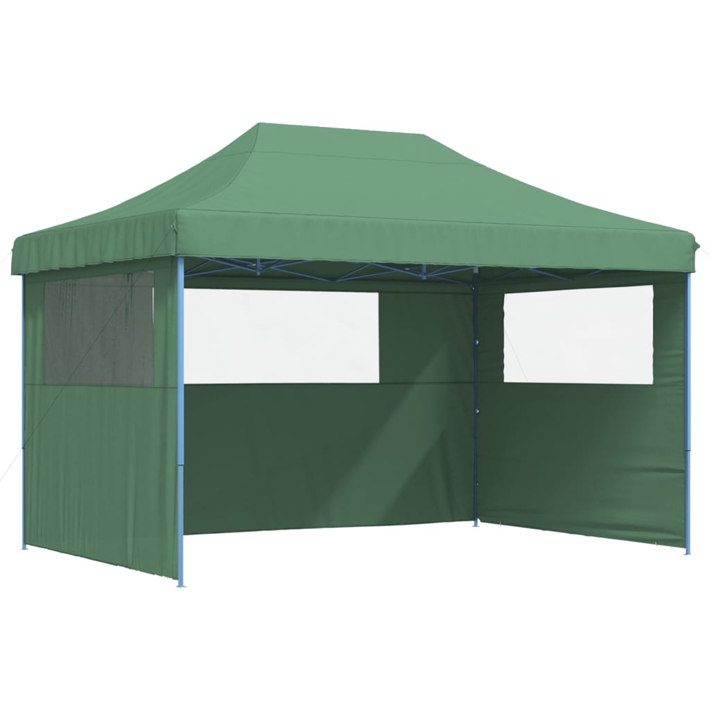 Tenda p/ festas pop-up dobrável com 3 paredes laterais verde
