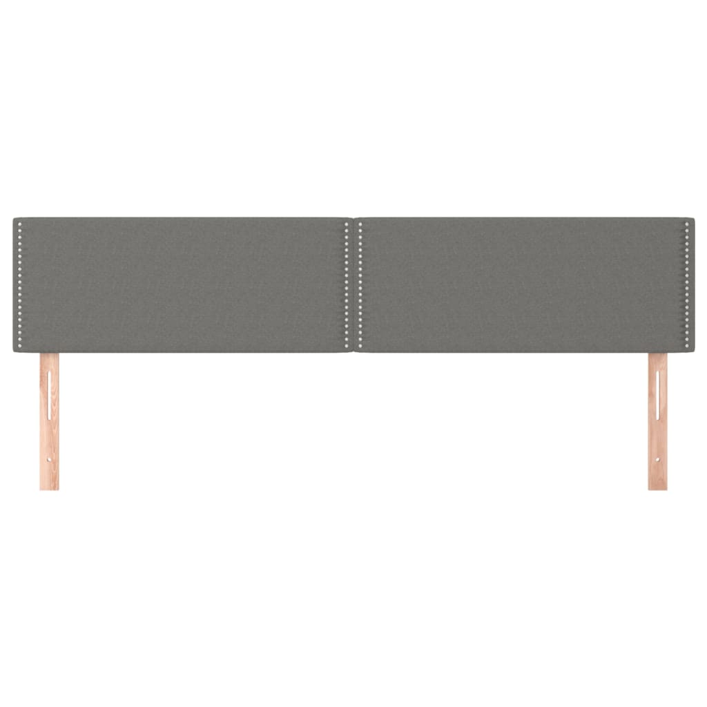 Cabeceiras cinzento-escuro 200x5x78/88 cm tecido