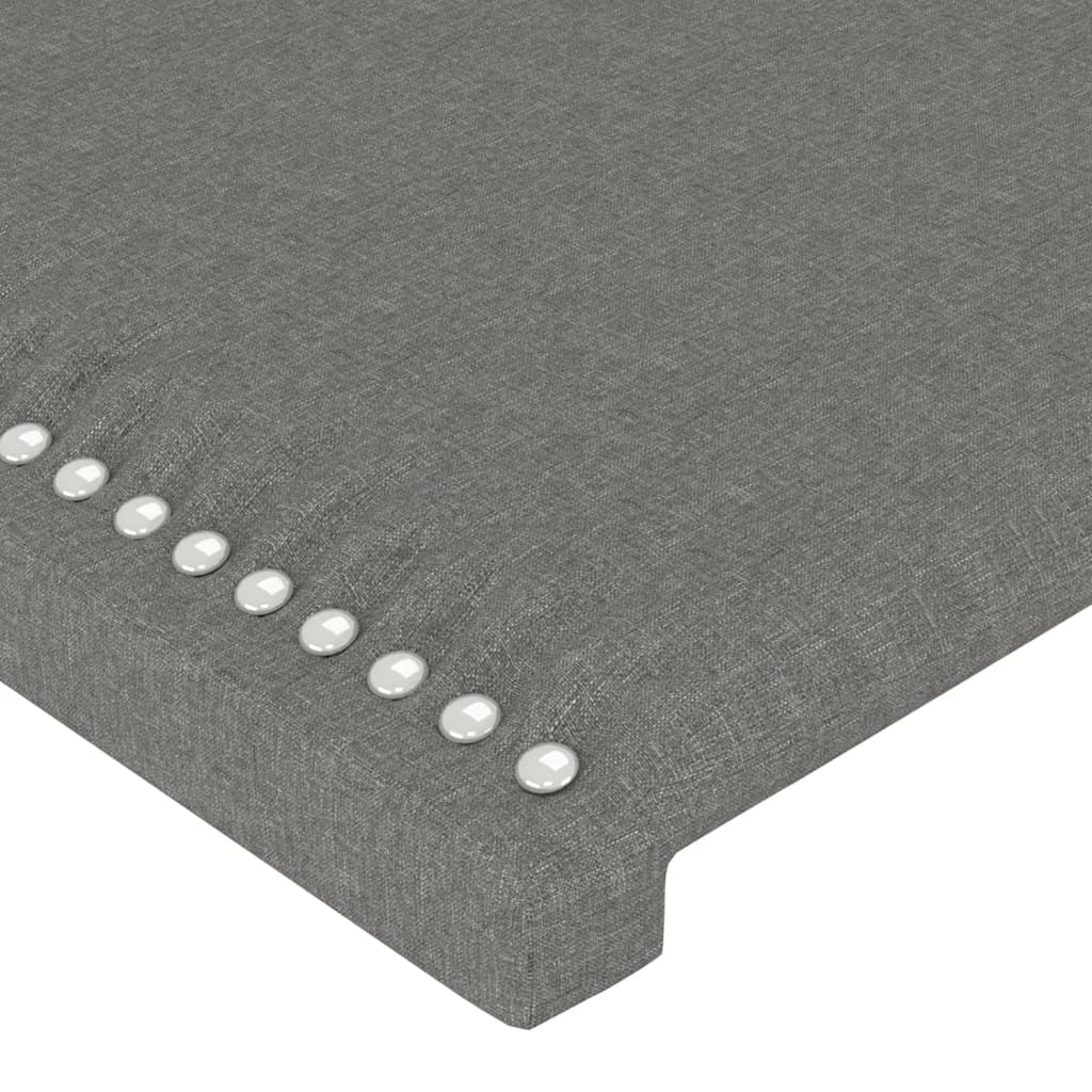 Cabeceiras cinzento-escuro 200x5x78/88 cm tecido