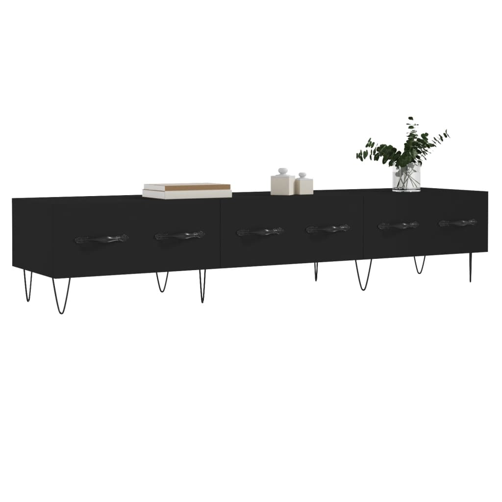 Móvel de TV 80x36x50 cm derivados de madeira preto