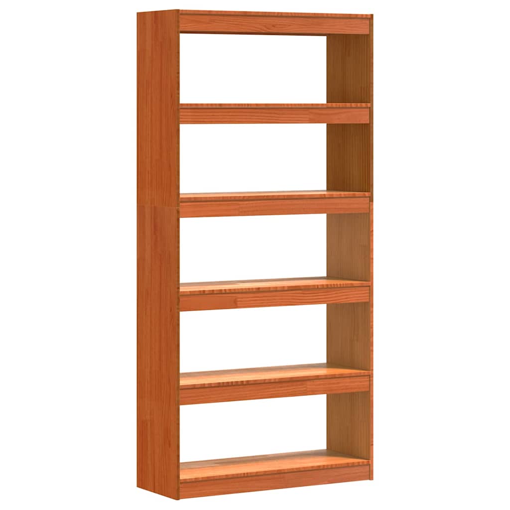 Gabinete de livros marrom cera 80 x 30 x 167,5 cm