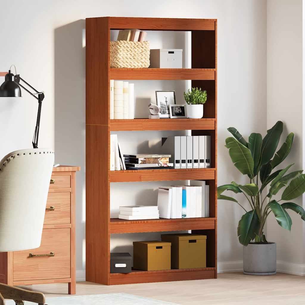 Gabinete de livros marrom cera 80 x 30 x 167,5 cm